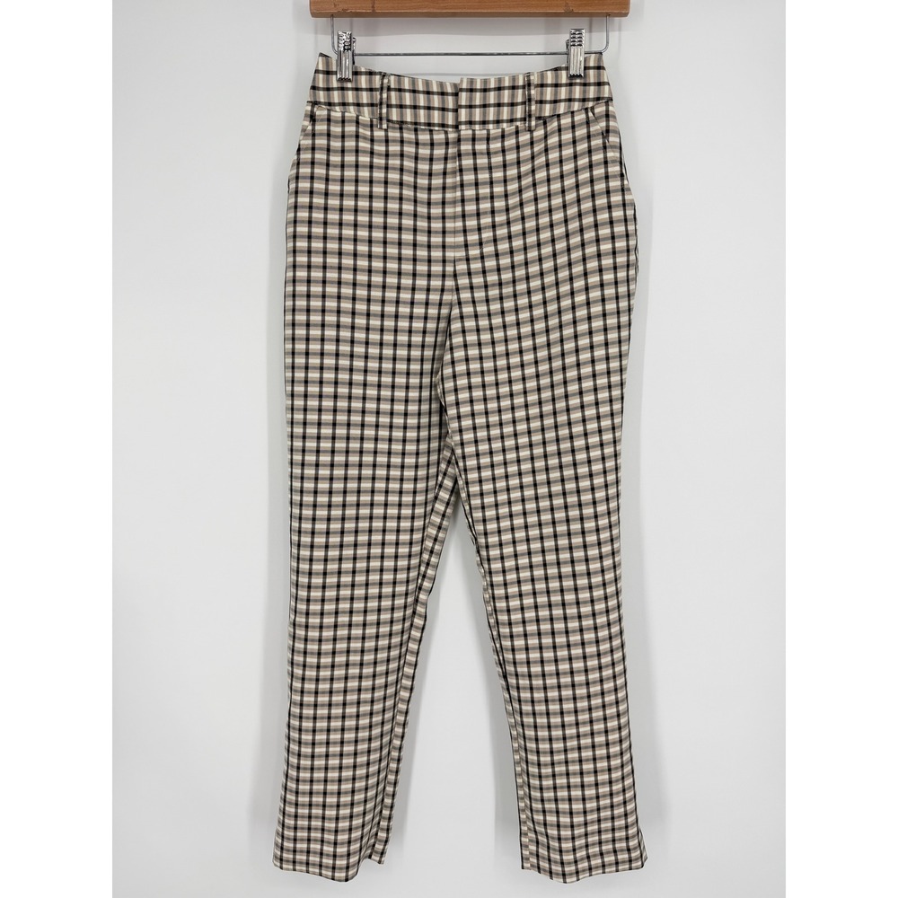 Express X‎ Negin Mirsalehi Plaid Dress Pants Straight Leg Size 00